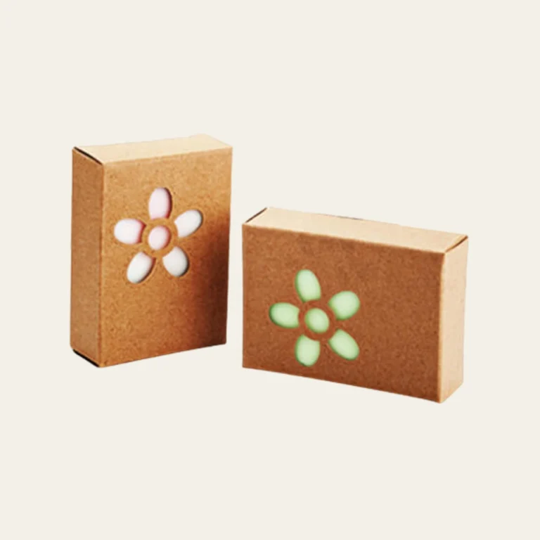 Large Kraft Soap Boxes with Daisy Window - Hot Custom Boxes