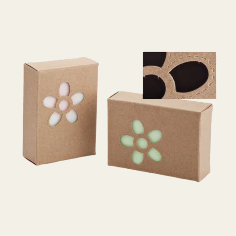 Large Kraft Soap Boxes with Daisy Window - Hot Custom Boxes