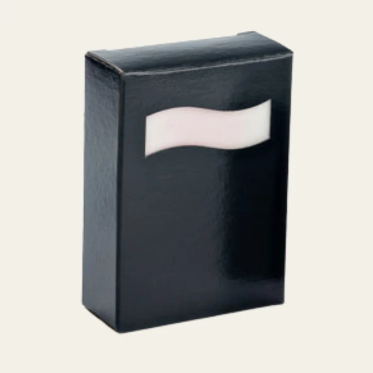 Large Black Soap Boxes with Wave Window - Hot Custom Boxes
