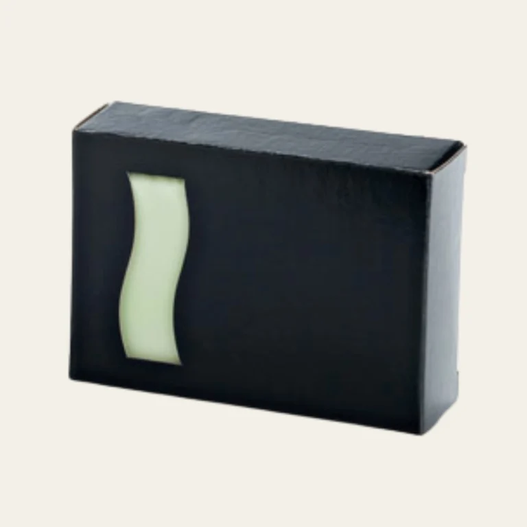 Large Black Soap Boxes with Wave Window - Hot Custom Boxes