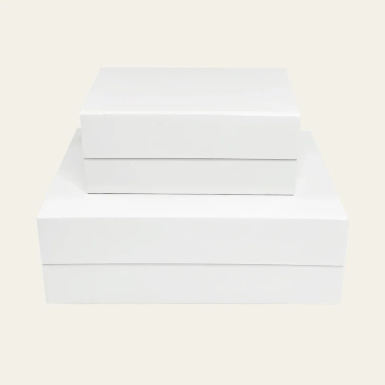 White Medium Rectangle Magnetic Boxes - Hot Custom Boxes