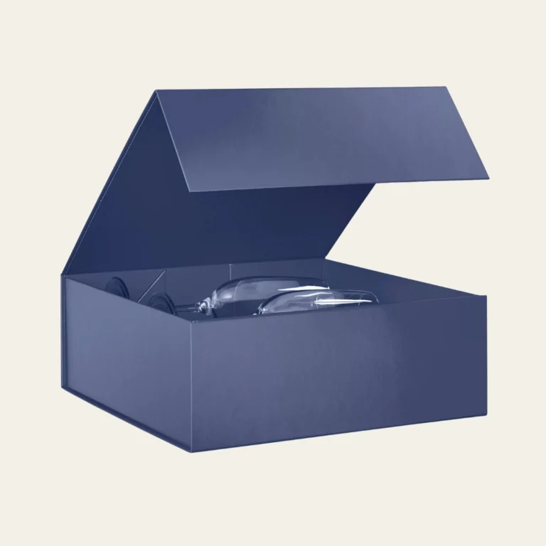Navy Blue Medium Rectangle Magnetic Boxes - Hot Custom Boxes