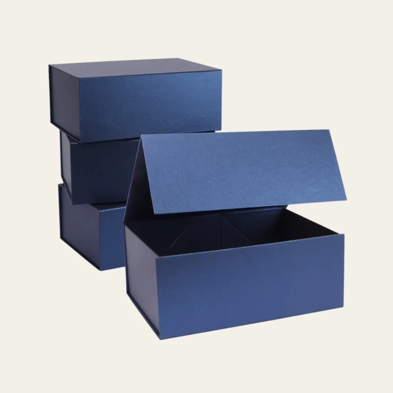 Navy Blue Medium Rectangle Magnetic Boxes - Hot Custom Boxes