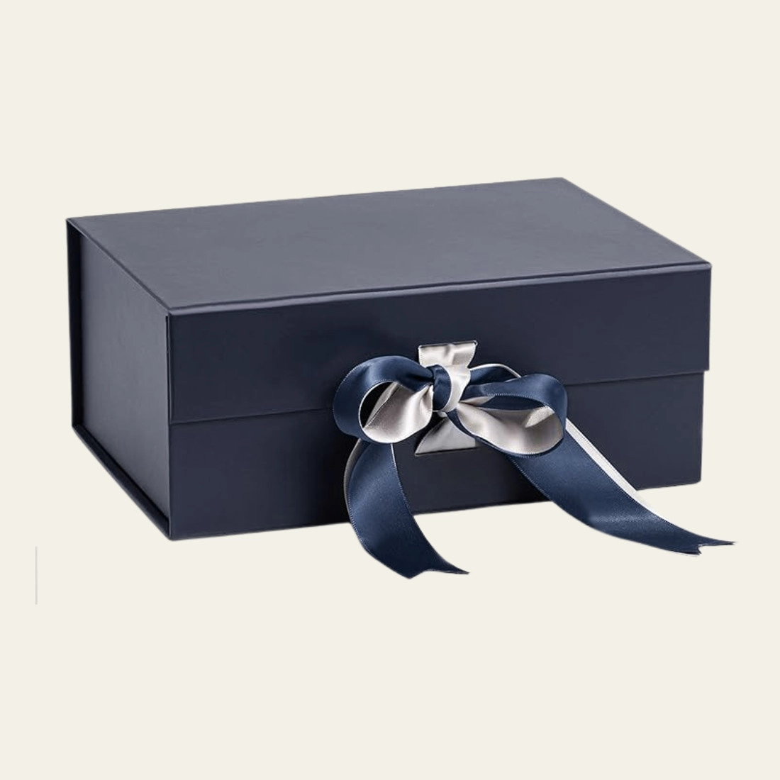 Navy Blue A5 Deep Magnetic Boxes With Changeable Ribbon - Hot Custom Boxes