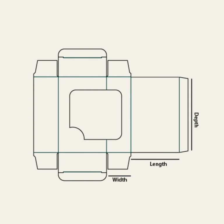 Custom Straight Tuck with Customizable Window - Hot Custom Boxes