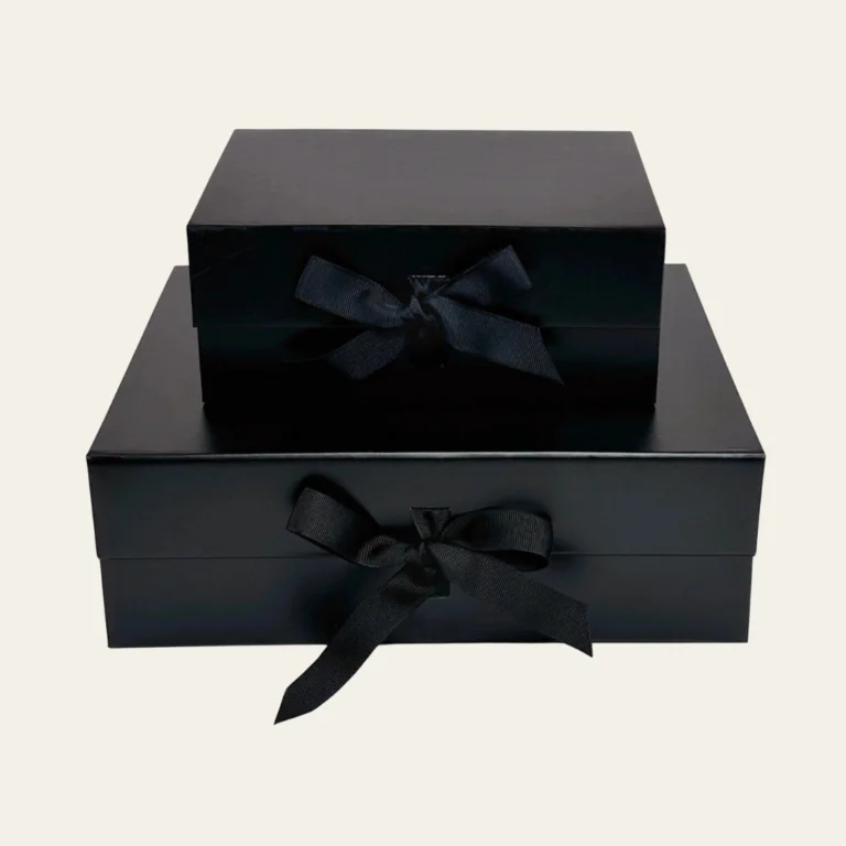 Black A5 Deep Magnetic Boxes With Changeable Ribbon - Hot Custom Boxes