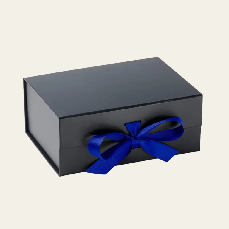 Black A5 Deep Magnetic Boxes With Changeable Ribbon - Hot Custom Boxes