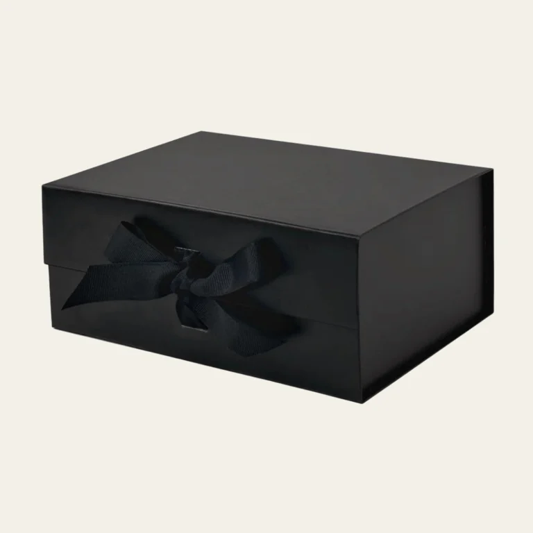 Black A5 Deep Magnetic Boxes With Changeable Ribbon - Hot Custom Boxes
