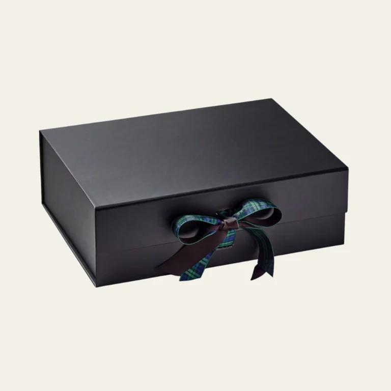 Black A5 Square Magnetic Boxes With Changeable Ribbon - Hot Custom Boxes
