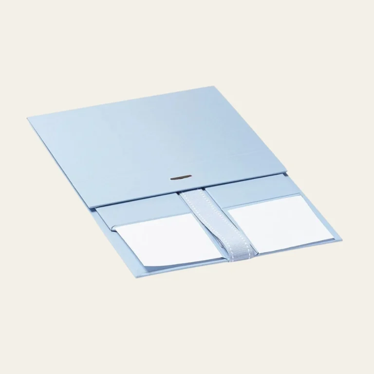Powder Blue A5 Magnetic Boxes With Changeable Ribbon - Hot Custom Boxes