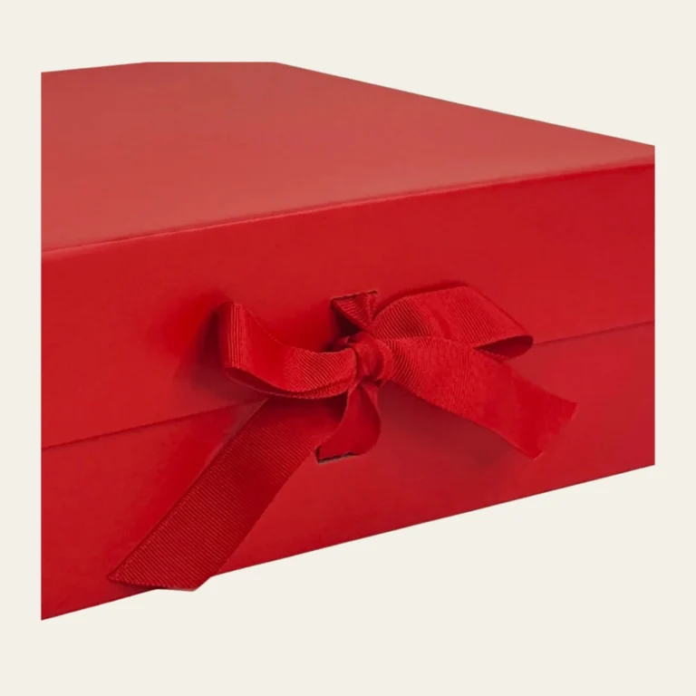 Red A5 Deep Magnetic Boxes With Changeable Ribbon  - Hot Custom Boxes