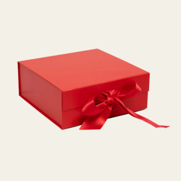 Red A5 Deep Magnetic Boxes With Changeable Ribbon  - Hot Custom Boxes