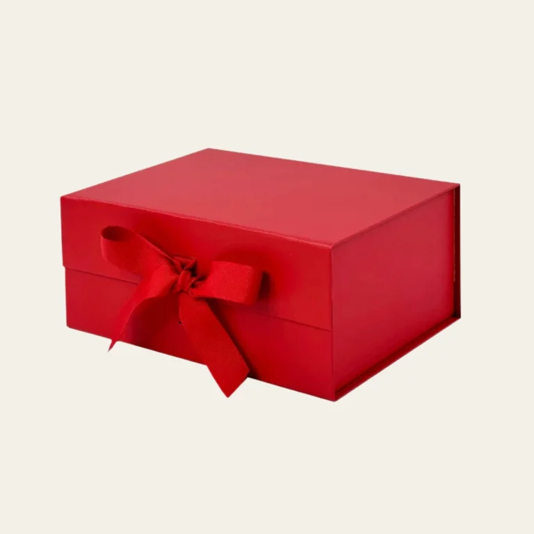 Red A5 Deep Magnetic Boxes With Changeable Ribbon  - Hot Custom Boxes