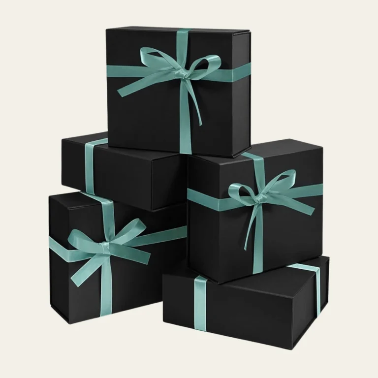 Thanksgiving Rigid Gift Boxes with Ribbon Closure - Hot Custom Boxes