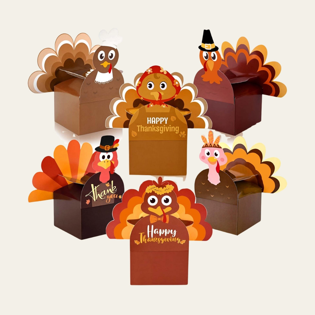 Thanksgiving Turkey Shaped Favor Boxes - Hot Custom Boxes