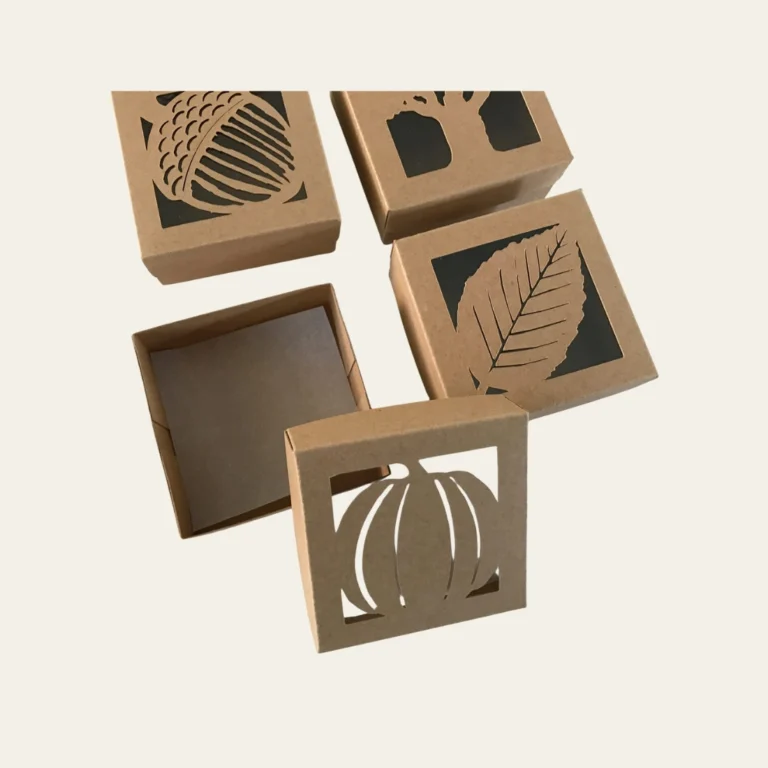 Thanksgiving Leaf Pattern Kraft Boxes - Hot Custom Boxes