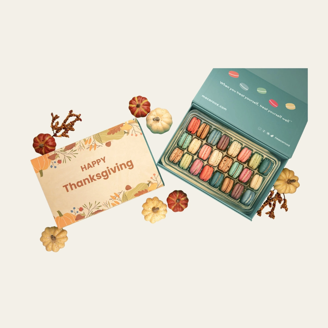 Thanksgiving Macaron Boxes - Hot Custom Boxes