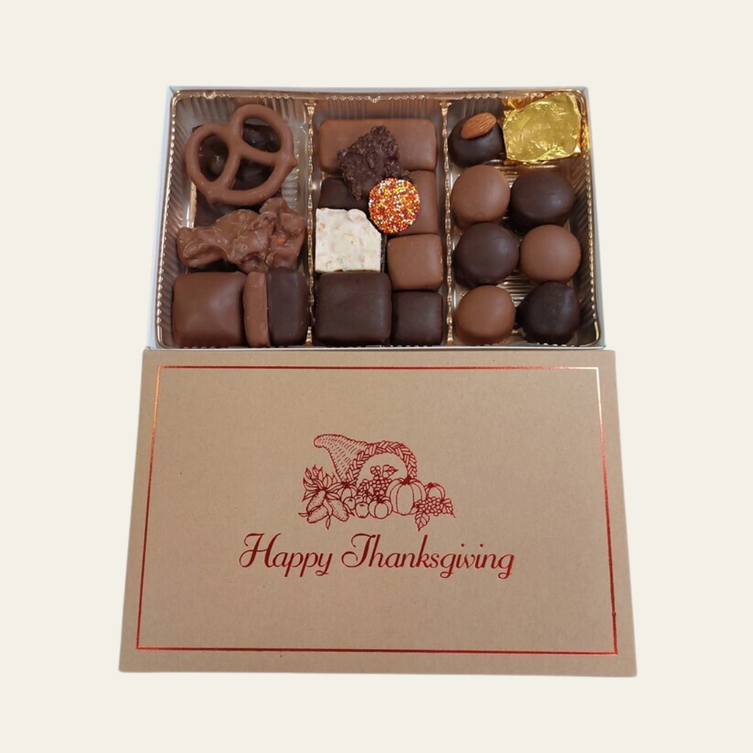 Thanksgiving Partitioned Chocolate Boxes - Hot Custom
