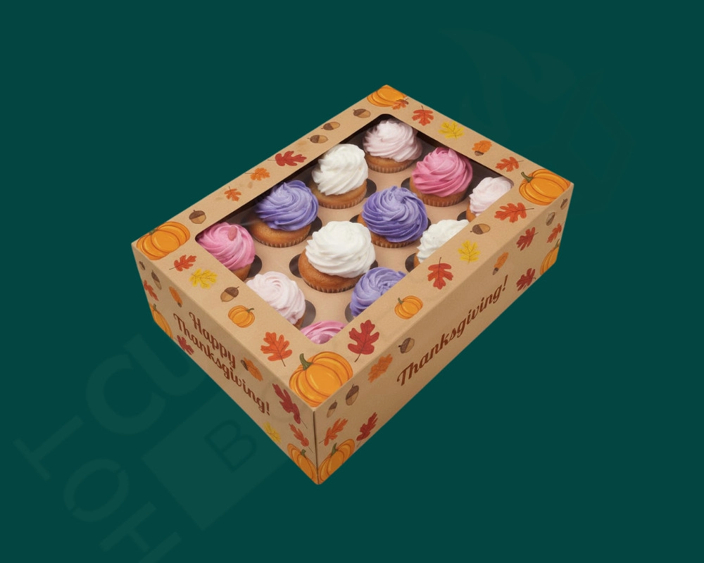 Window Boxes for Thanksgiving Cupcakes & Muffins