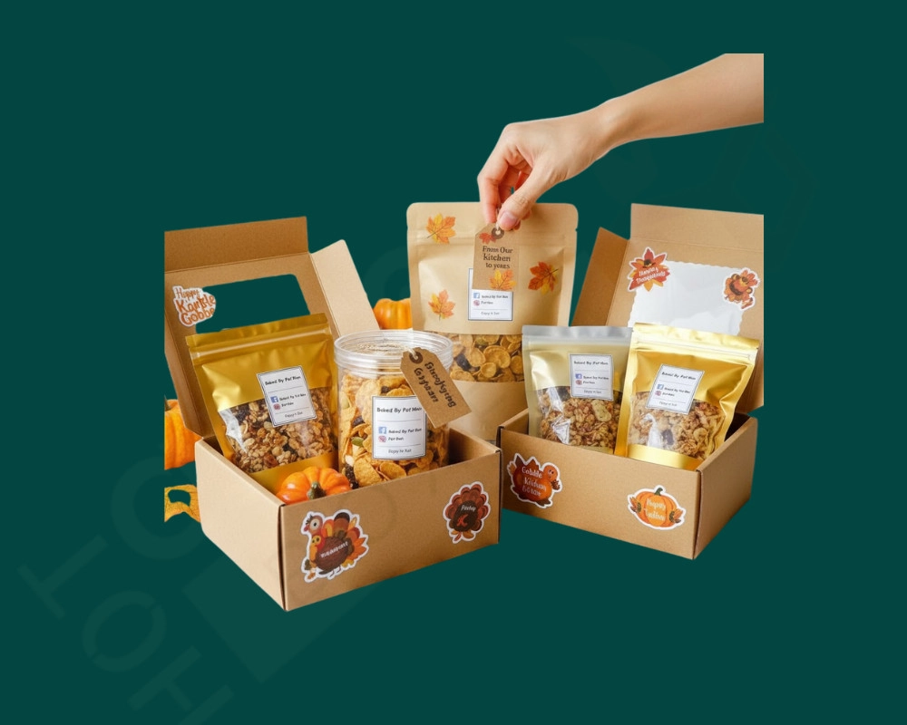 Mix Window Boxes with Stickers, Tags, and Mylar Bags
