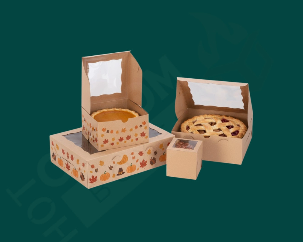 Pie Boxes with Window Cutouts