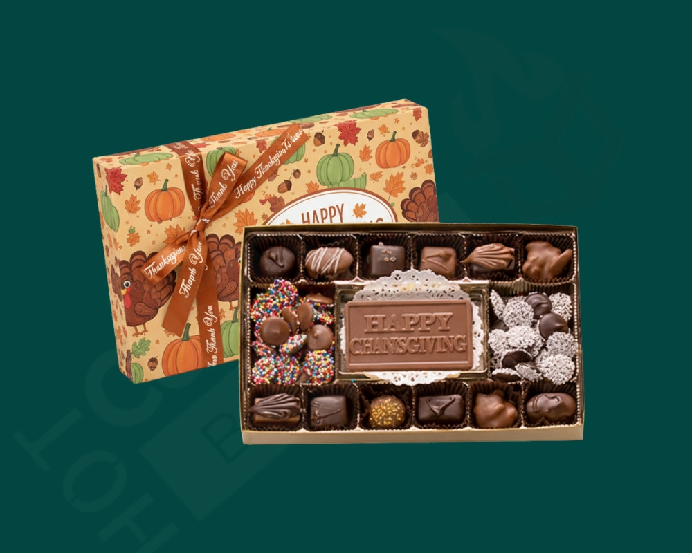 Assorted Candy Boxes with Custom Thanksgiving Prints