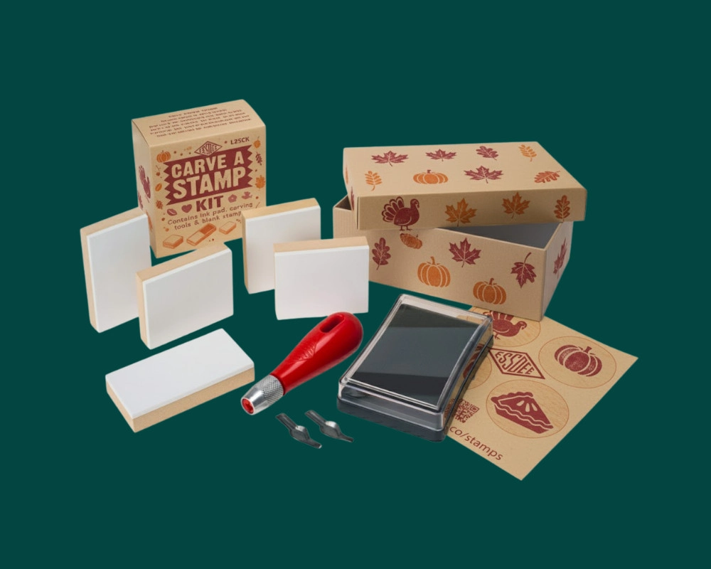 Minimal-Ink and Hand-Stamped Design Boxes