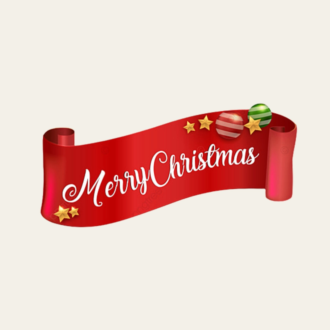Merry Christmas Ribbon - Hot Custom Boxes