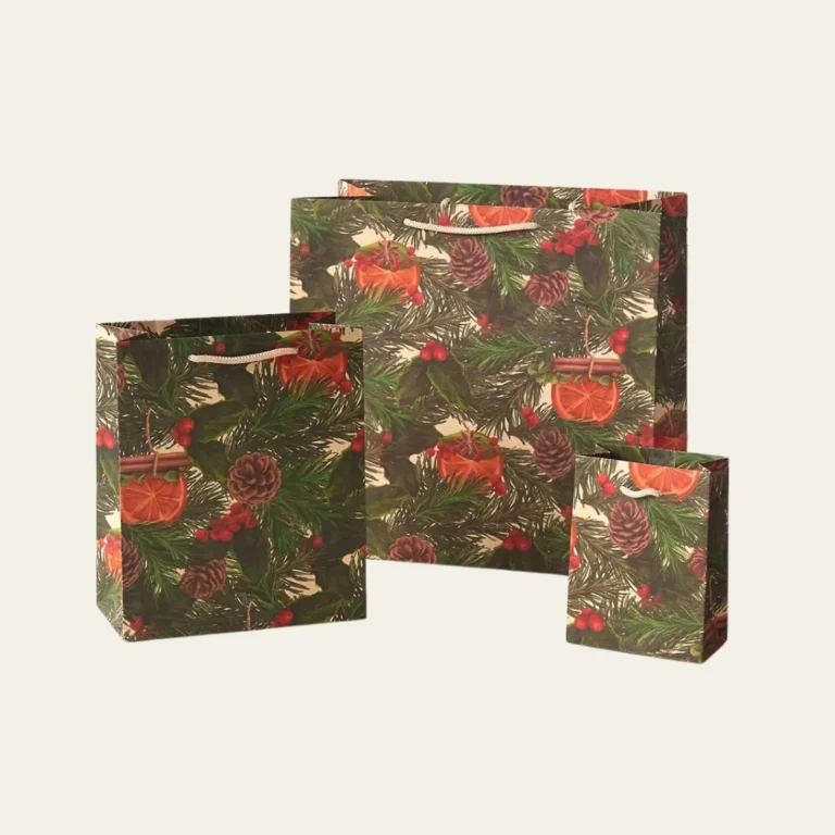 Christmas Cardinal Gift Bags - Hot Custom Boxes