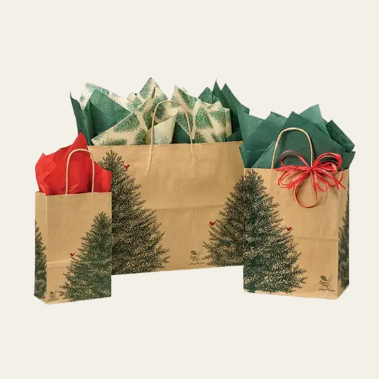 Evergreen Christmas Gift Bags - Hot Custom Boxes