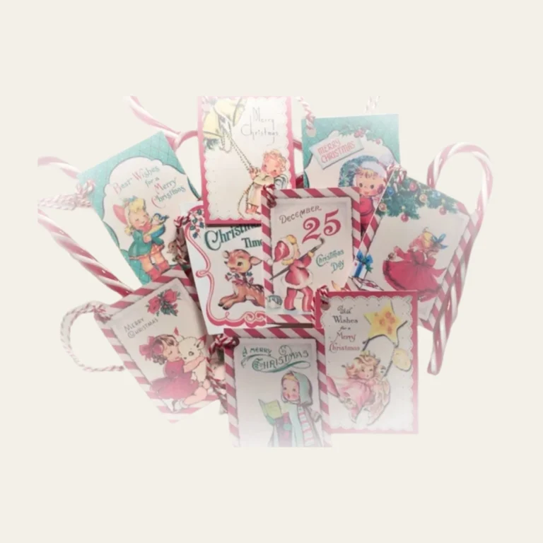 Retro Trees Christmas Gift Bags - Hot Custom Boxes