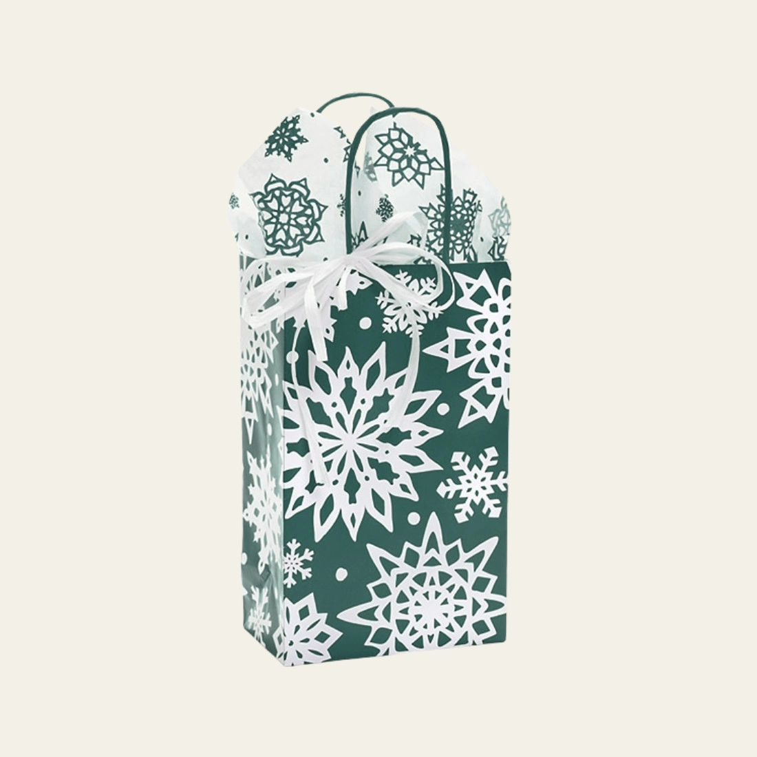 Snowflake Silhouette Christmas Bags - Hot Custom Boxes