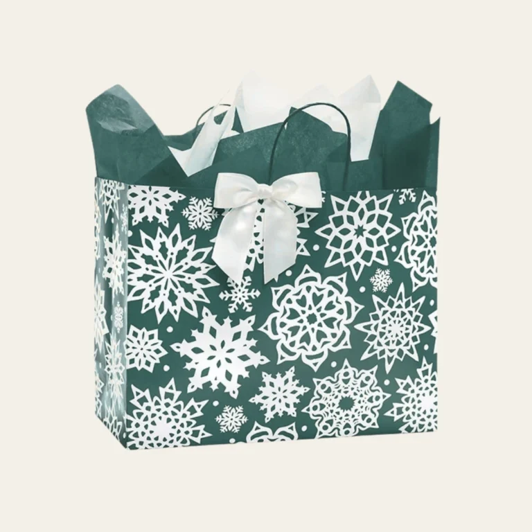 Snowflake Silhouette Christmas Bags - Hot Custom Boxes