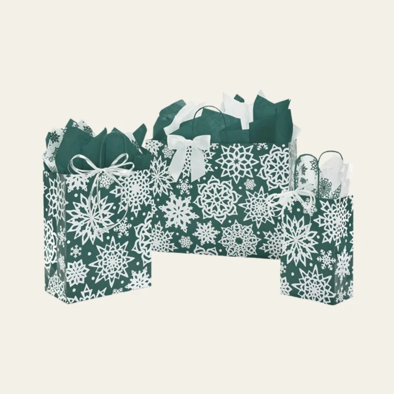 Snowflake Silhouette Christmas Bags - Hot Custom Boxes
