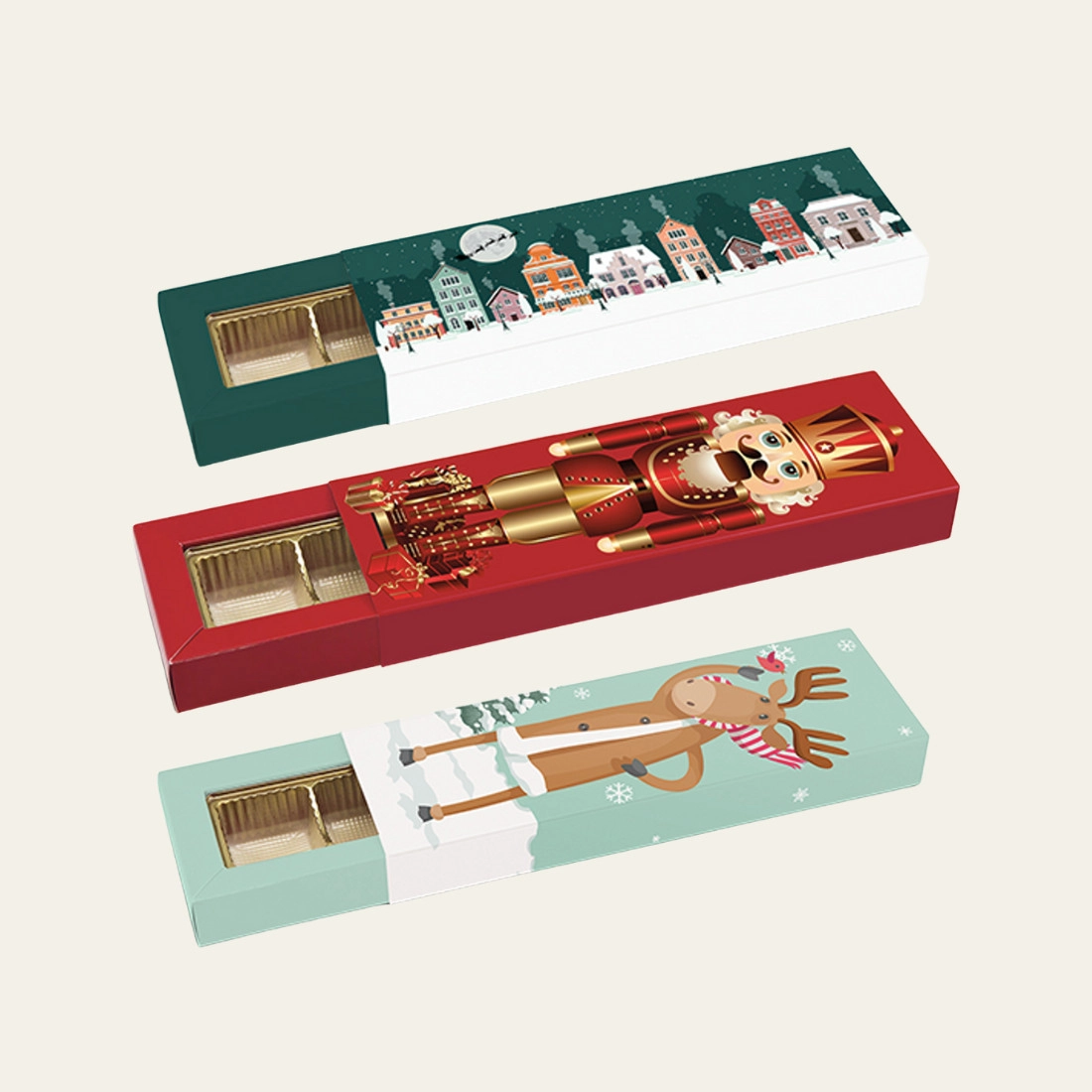 Christmas Wide Slider Boxes - Hot Custom Boxes