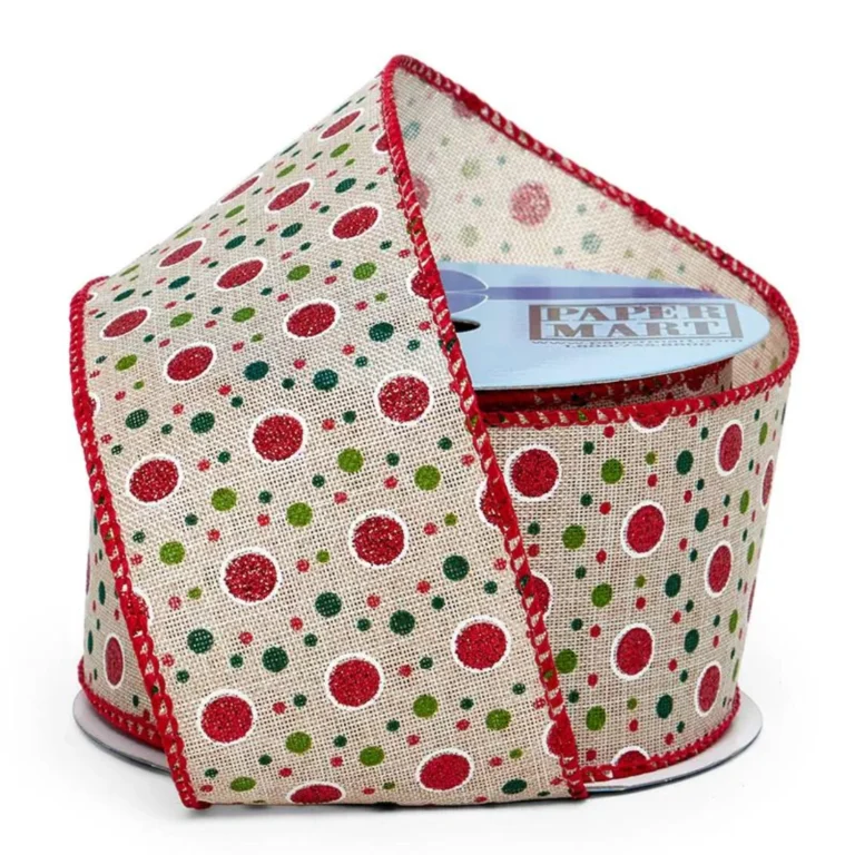 Patterned Glitter Christmas Ribbon - Hot Custom Boxes