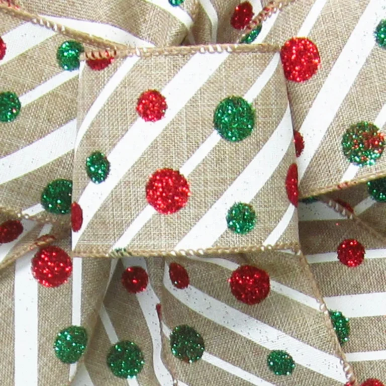Patterned Glitter Christmas Ribbon - Hot Custom Boxes