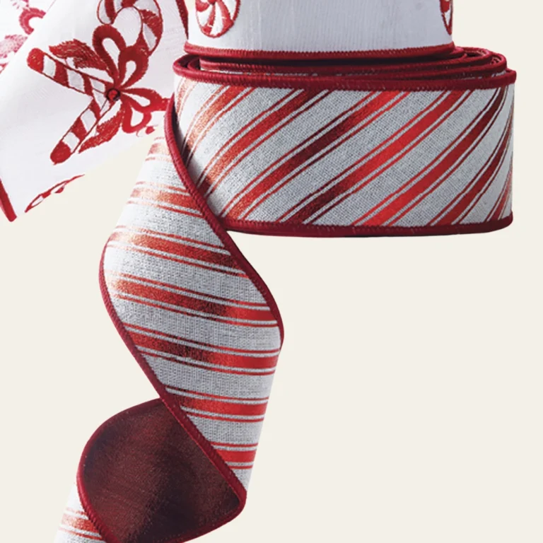 Striped Christmas Ribbon - Hot Custom Boxes