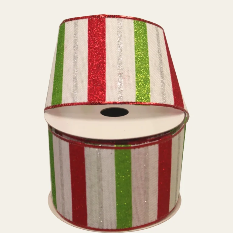 Striped Christmas Ribbon - Hot Custom Boxes