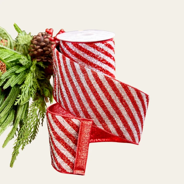 Striped Christmas Ribbon - Hot Custom Boxes