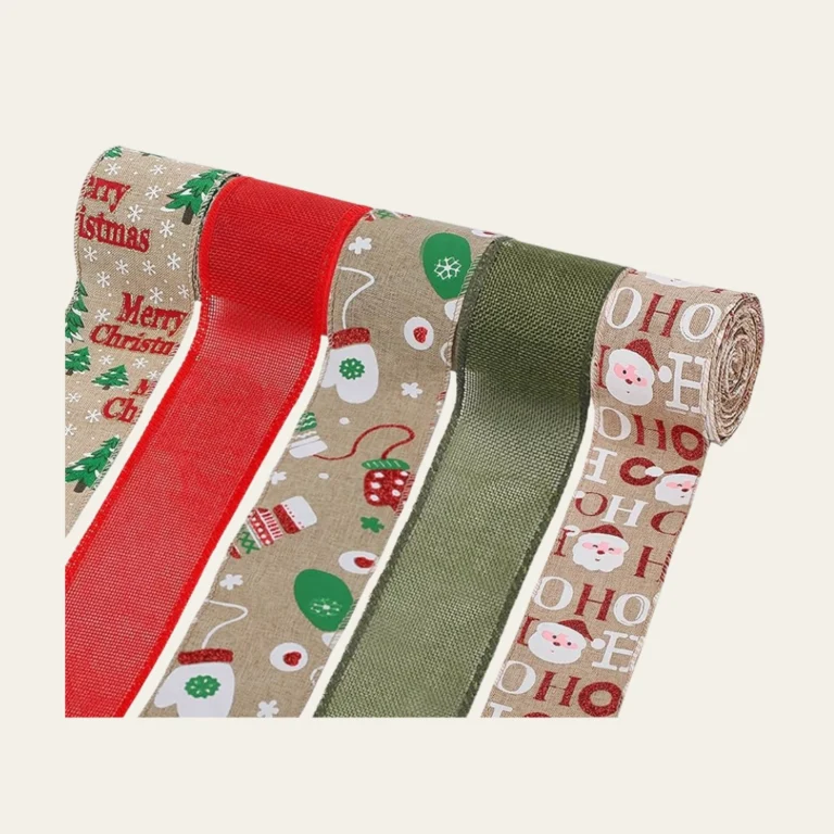 Christmas Burlap Ribbon - Hot Custom Boxes