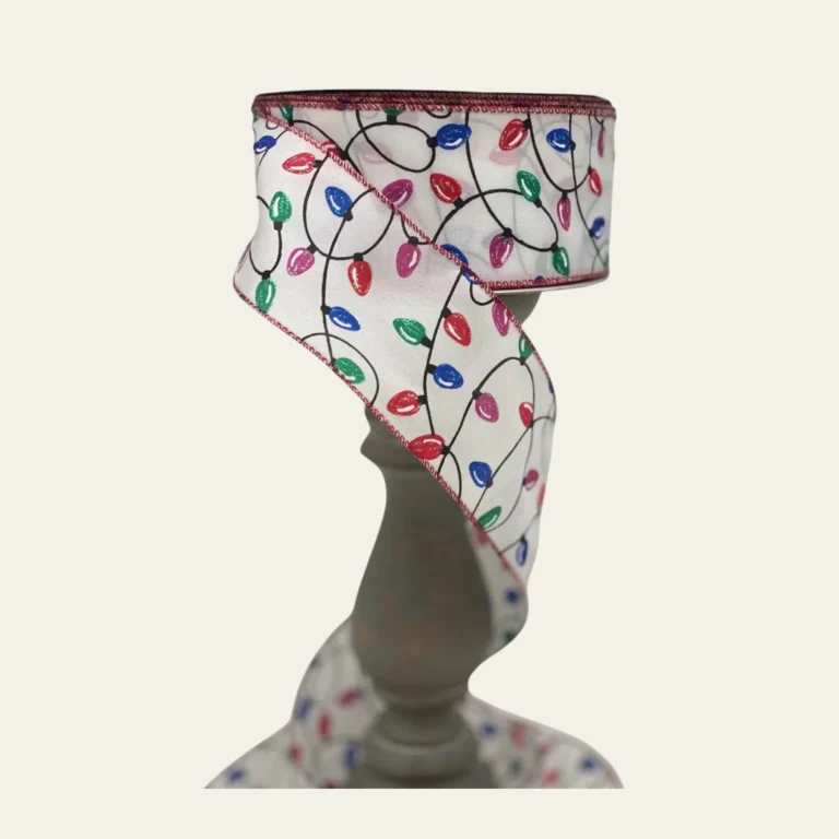 Patterned Satin Christmas Ribbon - Hot Custom Boxes