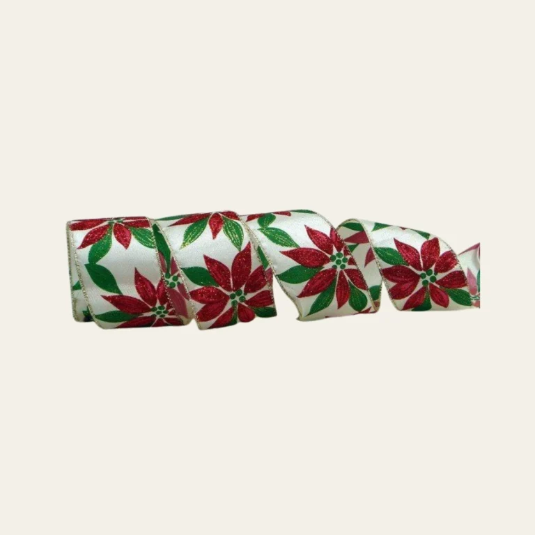 Patterned Satin Christmas Ribbon - Hot Custom Boxes