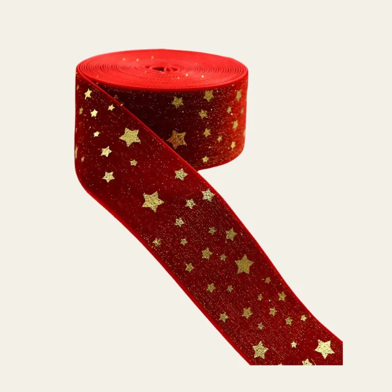 Patterned Velvet Christmas Ribbons - Hot Custom Boxes