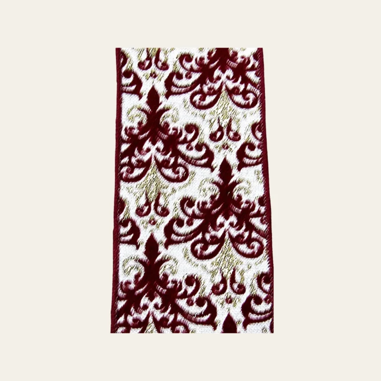 Patterned Velvet Christmas Ribbons - Hot Custom Boxes