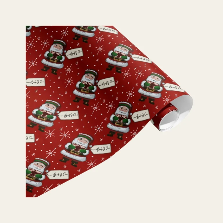 Santa Christmas Wrapping Paper - Hot Custom Boxes