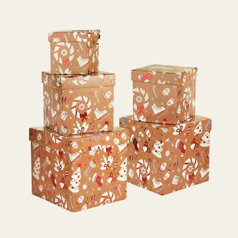 Brown Christmas Gift Boxes - Hot Custom Boxes