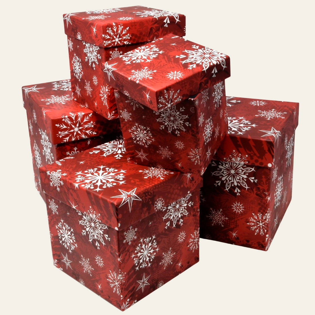 Square Nesting Christmas Boxes - Hot Custom Boxes