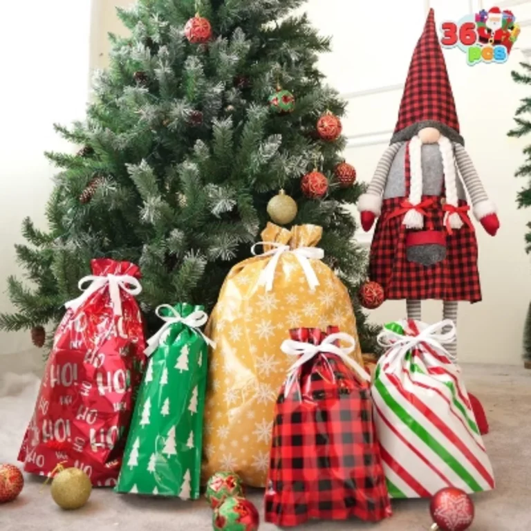 Christmas Drawstring Gift Bags - Hot Custom Boxes