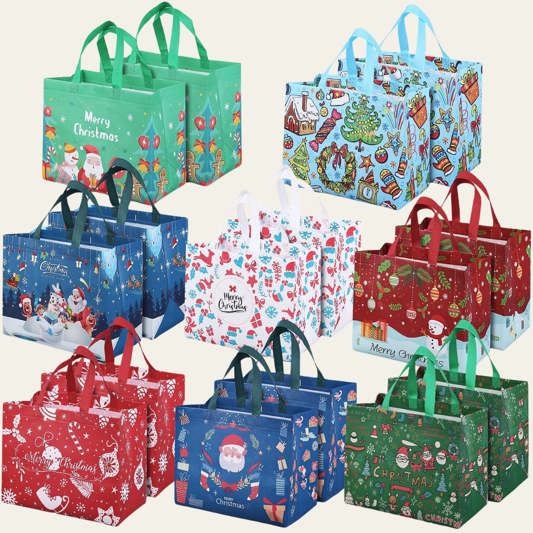 Multifunctional Christmas Tote Bags - hot Custom Boxes